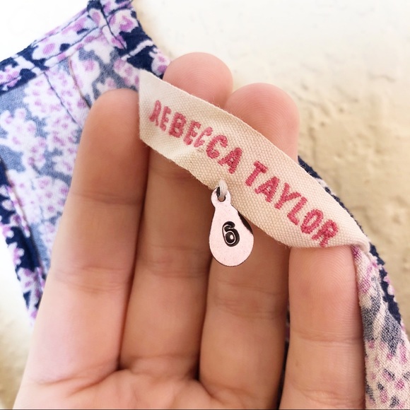 Rebecca Taylor | Purple Floral Flowy Tank Size 6 - Picture 4 of 6